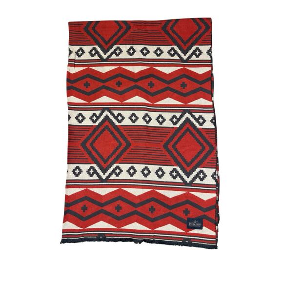 Pendleton Home Collection Aztec Throw Blanket 70”x48” Western Reversible Red - Picture 1 of 7